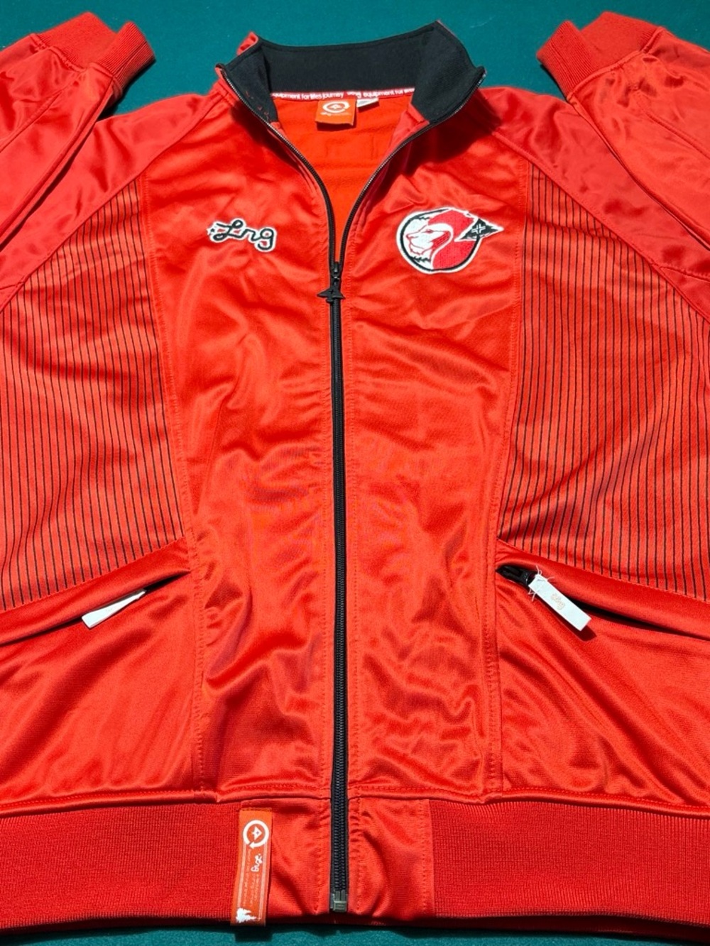 LRG Red Will Mayes Hayes Track Jacket , XL , $34